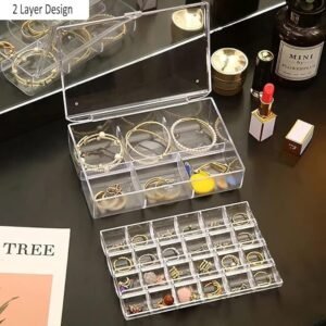 Acrylic 2 Layer Jewellery Box Multi Storag