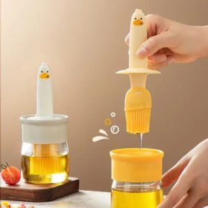 2in1 Silicon Duck Oil Brush + Storage